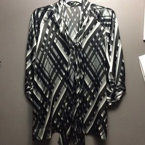 Black and white blouse